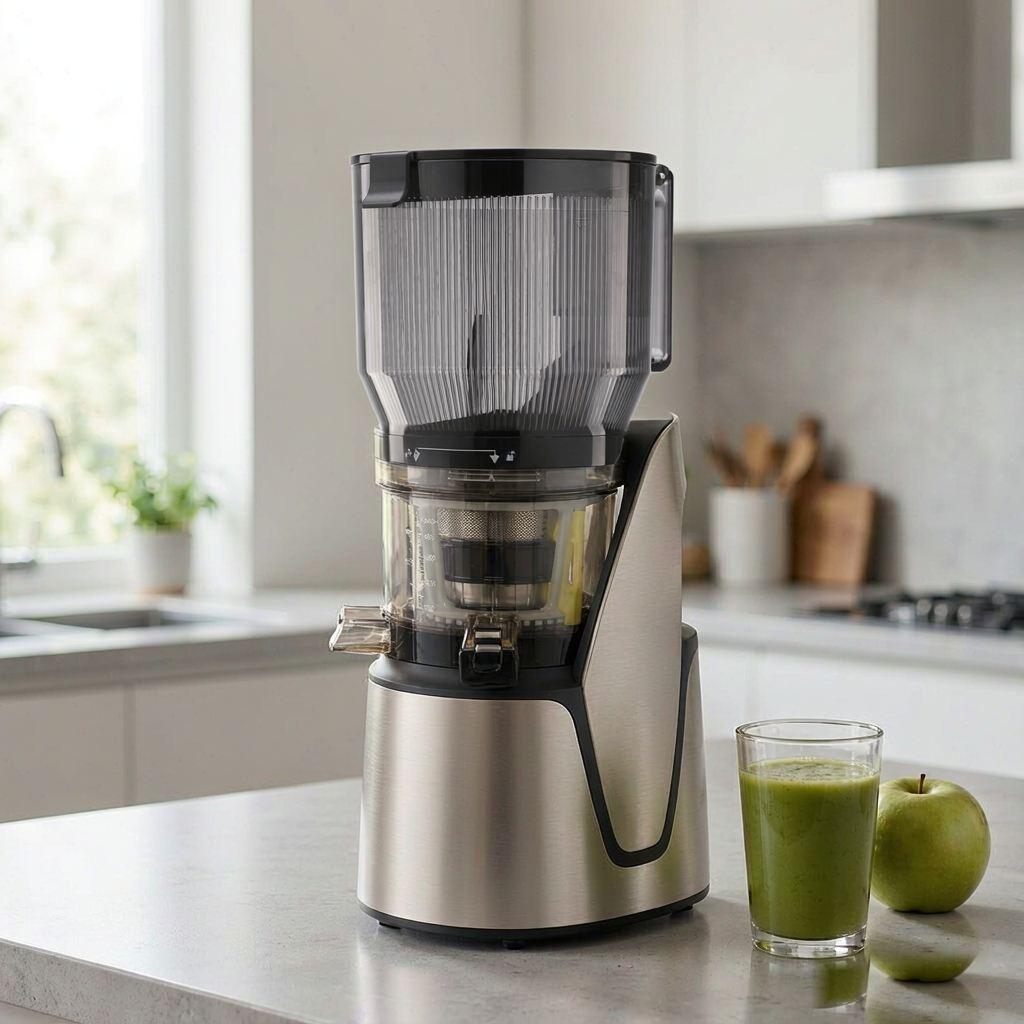 PB-018 PRO Pro series slow juicer — silver colorway